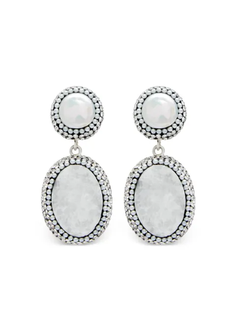 SORU aretes con calcedonia y perla