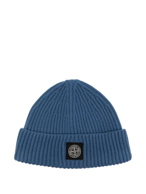 Stone Island logo-patch beanie