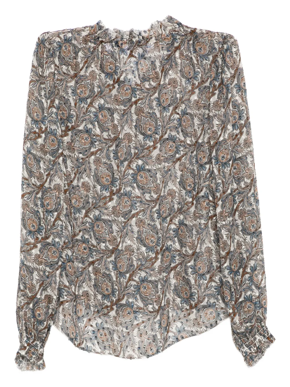 Veronica Beard Hickory Blouse In Brown
