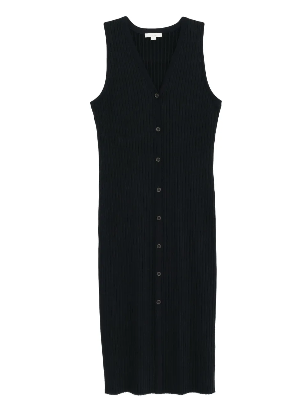 Vince ribbed V-neck dress | Blue | Image 1