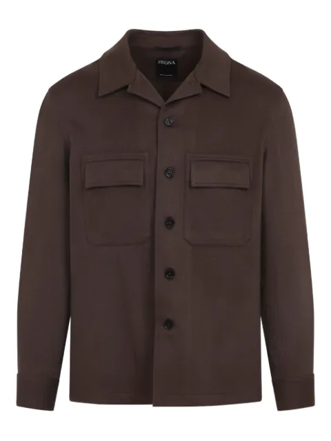 Zegna double-pocket cashmere shirt jacket
