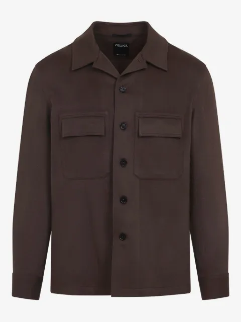 Zegna double-pocket cashmere shirt jacket