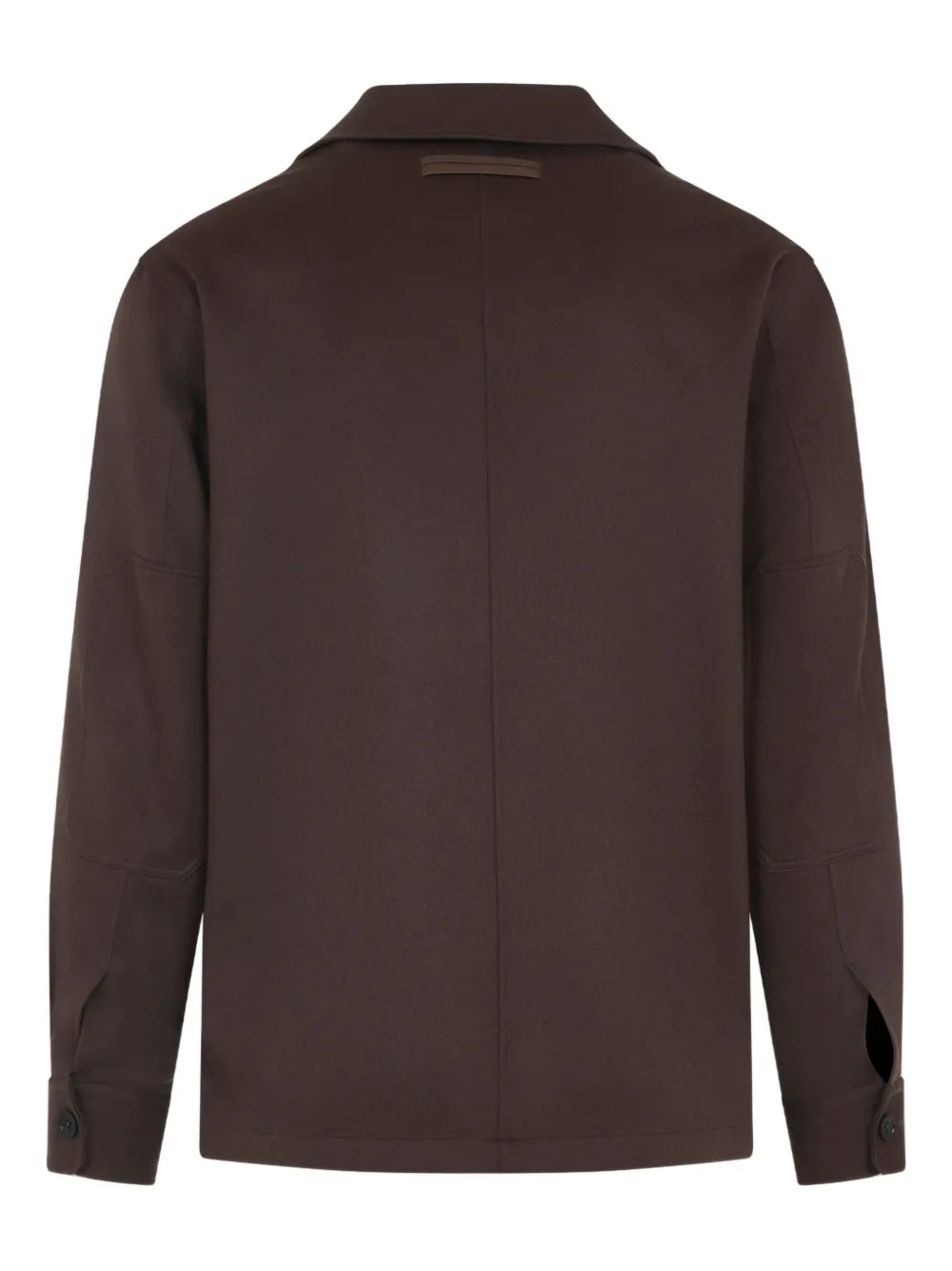 Zegna double-pocket cashmere shirt jacket - Bruin