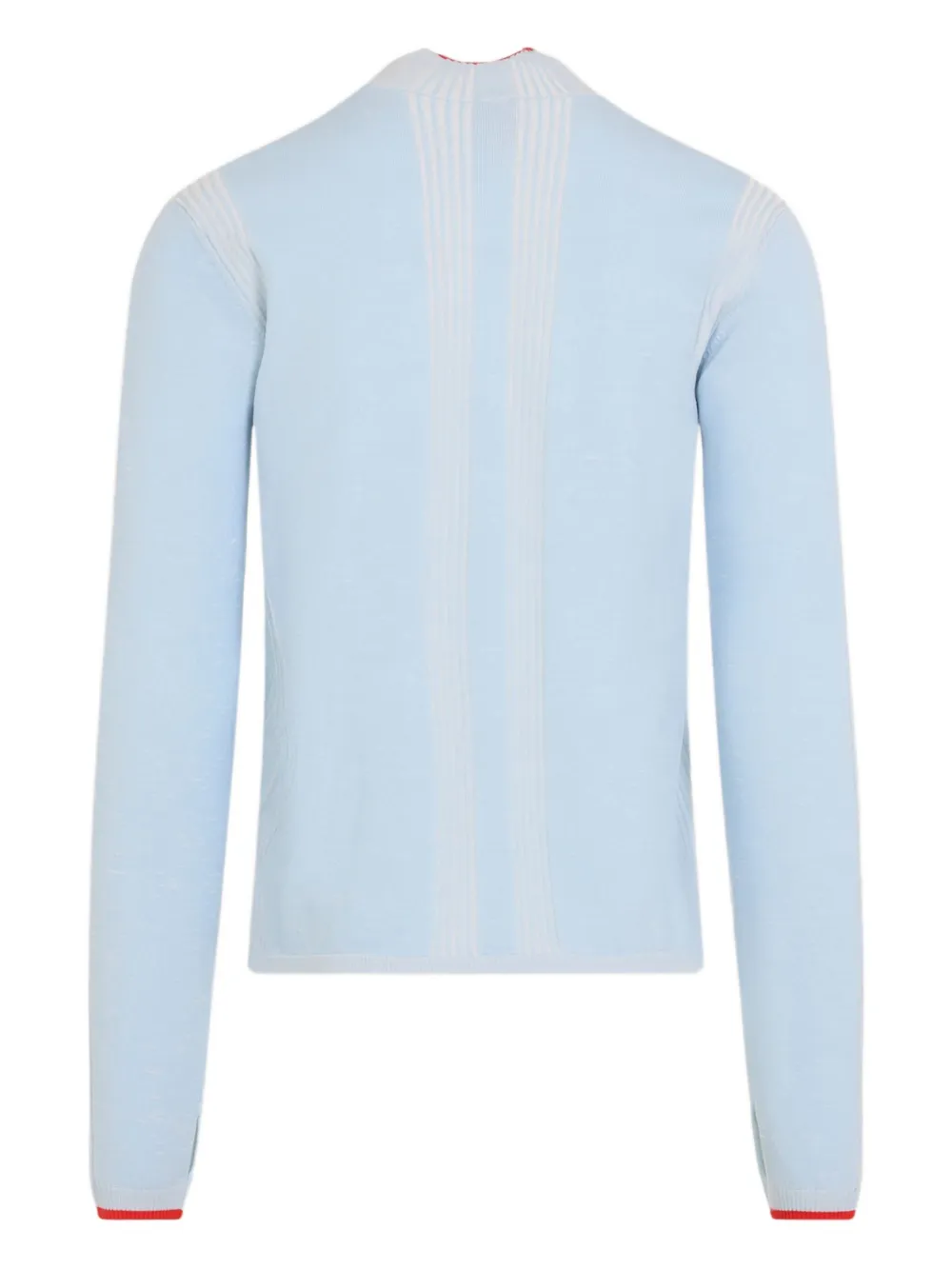 Casablanca Gestreepte trui met halve rits - Blauw