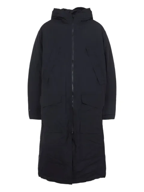 Y-3 abrigo con capucha y bolsillo
