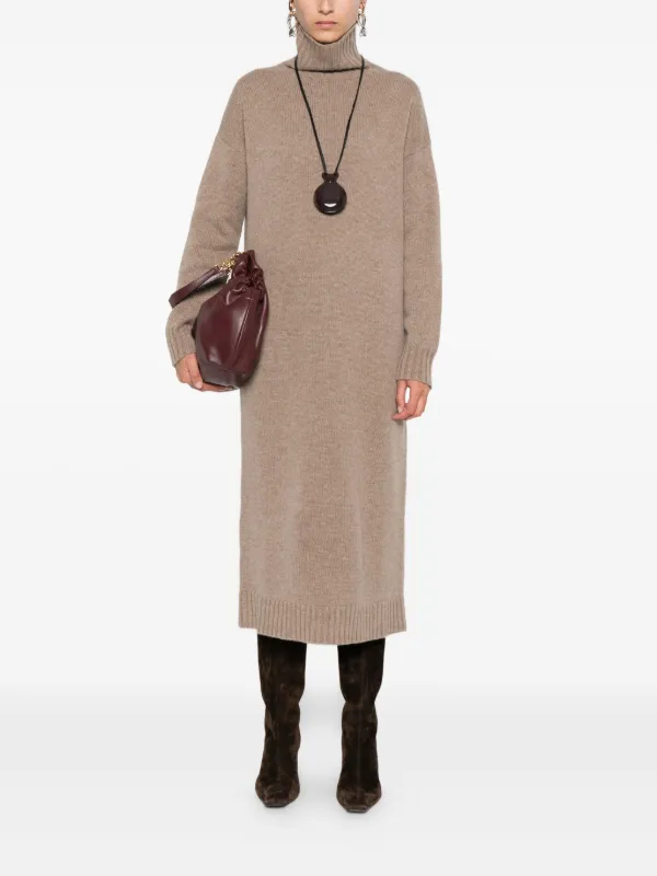 Max Mara Cashmere Midi Dress - Brown Max Mara Cashmere Midi Dress - Brown