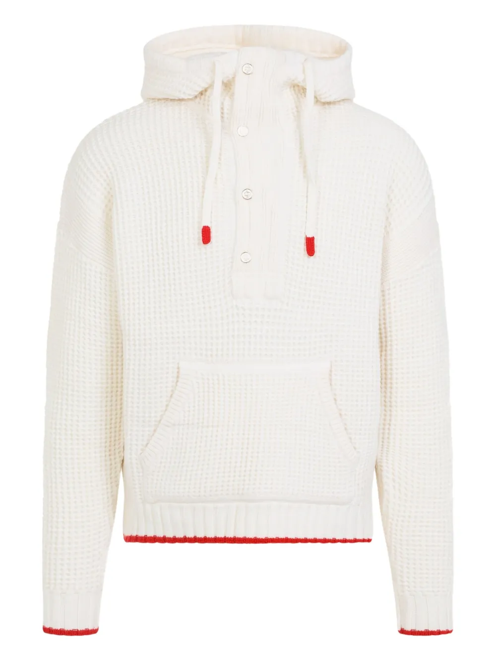 Casablanca waffle-knit hooded sweater | White | Image 1