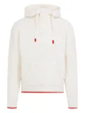 Casablanca waffle-knit hooded sweater - White