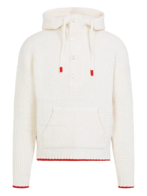 Casablanca waffle-knit hooded sweater