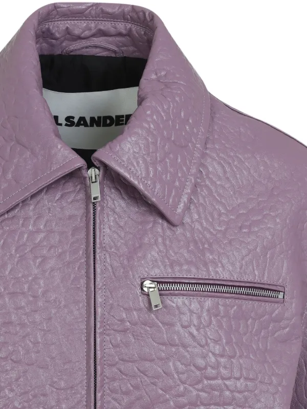 jil sander ライダースブルゾン　ジップアップ Jil Sander ジップアップ ライダースジャケット | ブラック