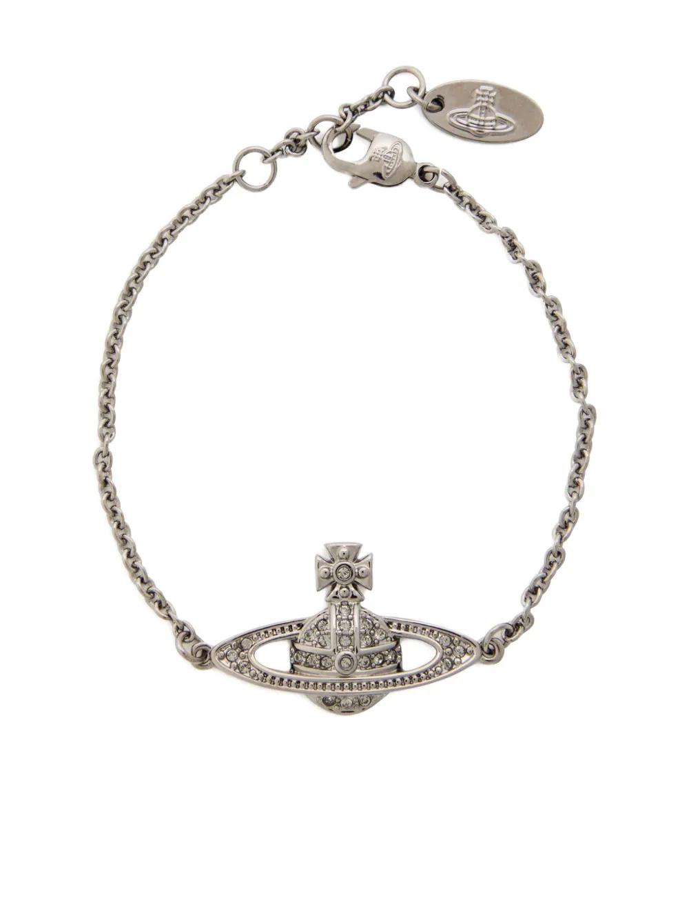 Vivienne Westwood Mini Bas Relief Orb Bracelet In Gray