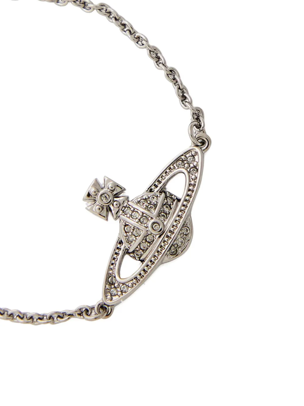 Vivienne Westwood Mini Bas Relief Orb Bracelet In Gray
