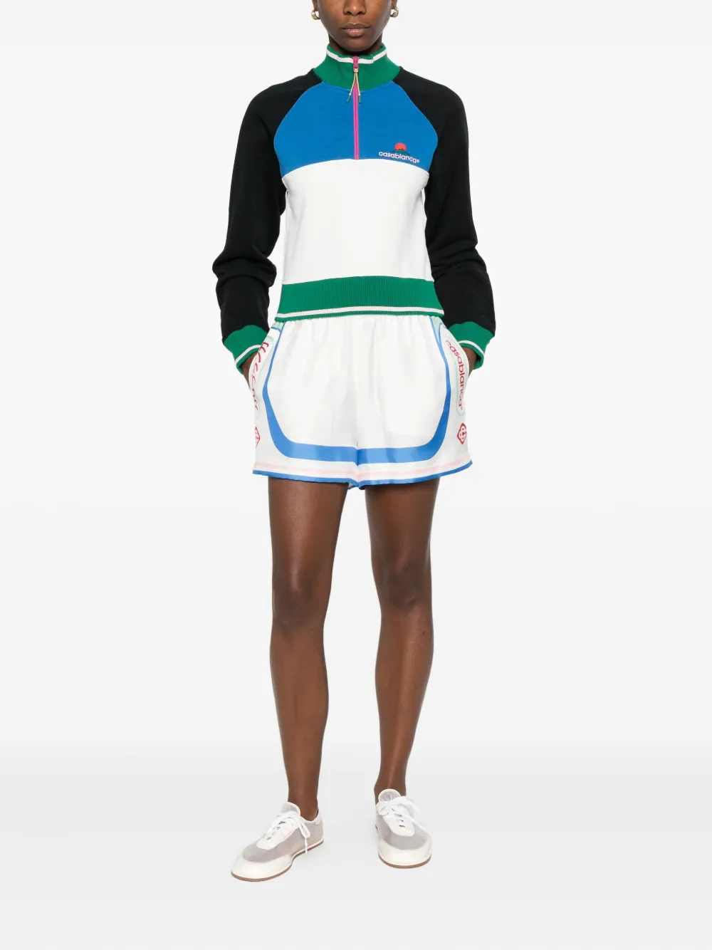 Casablanca colour-block quarter-zip sweatshirt | Sweaters | Image 2