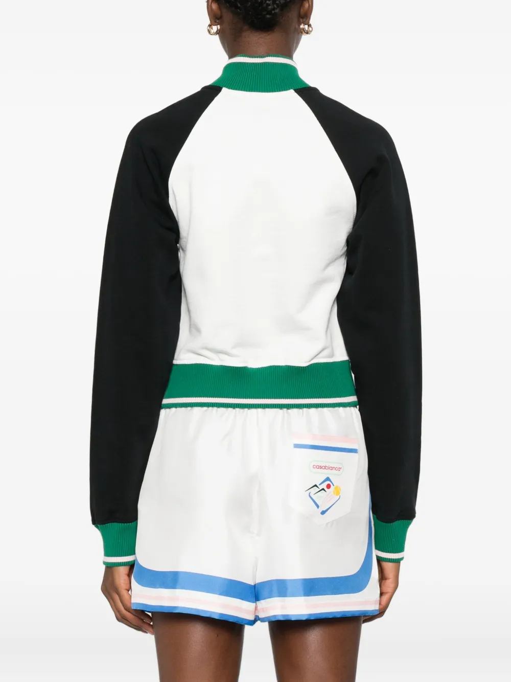 Casablanca Multicolor Quarter Zip Colorblock Sweatshirt In Multi