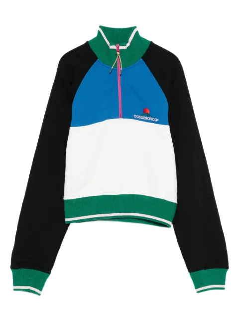 Casablanca colour-block quarter-zip sweatshirt