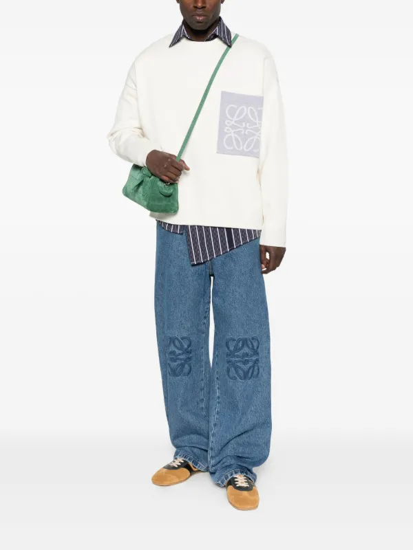 LOEWE アナグラムパッチ スウェットシャツ | ニュートラル | FARFETCH JP