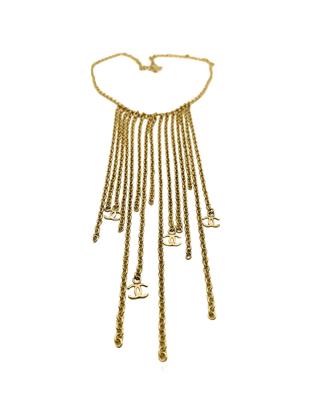 CHANEL Pre-Owned Collana con frange 2001 - Oro