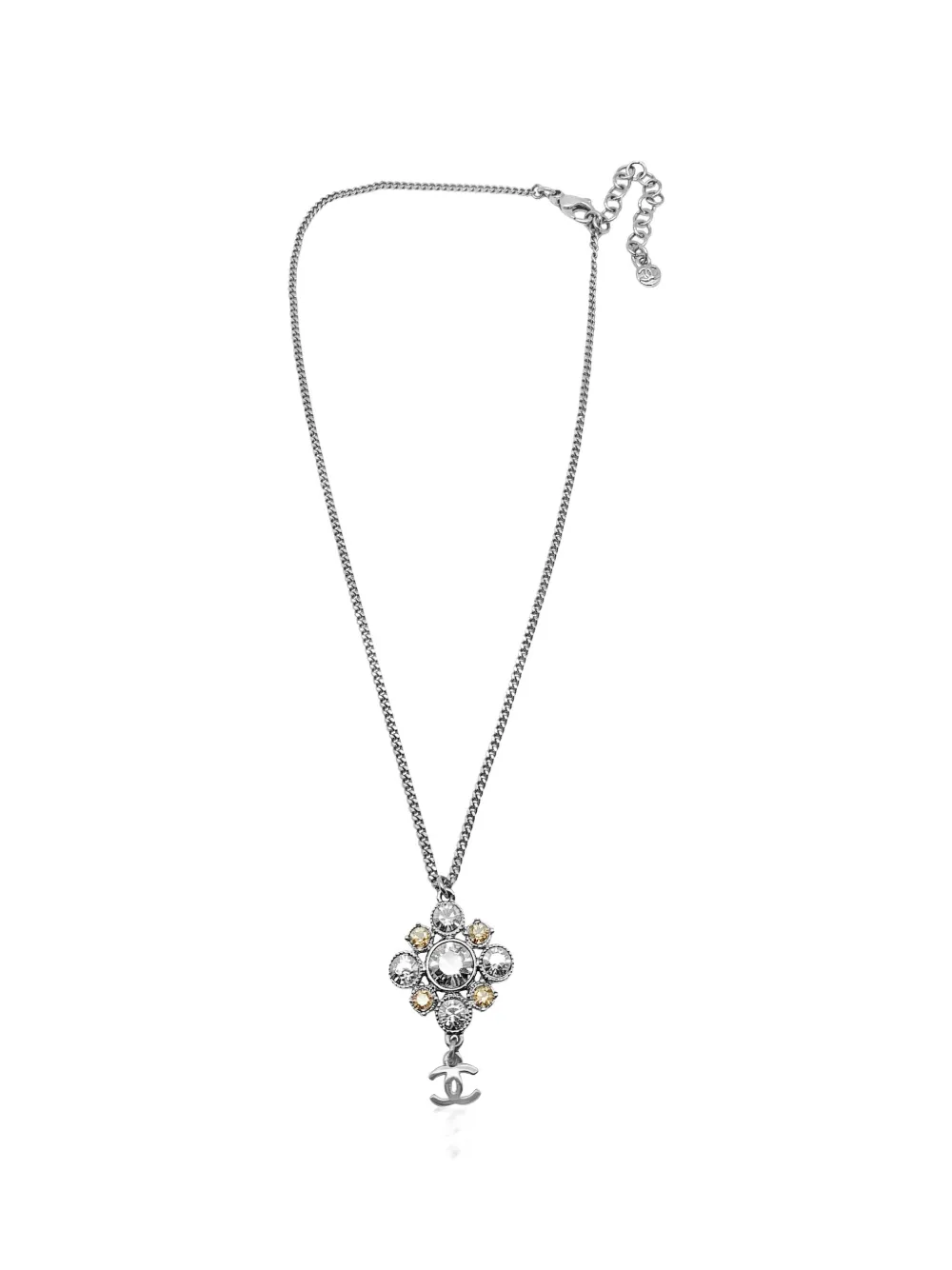CHANEL Pre-Owned Collana con logo CC 2010 - Argento