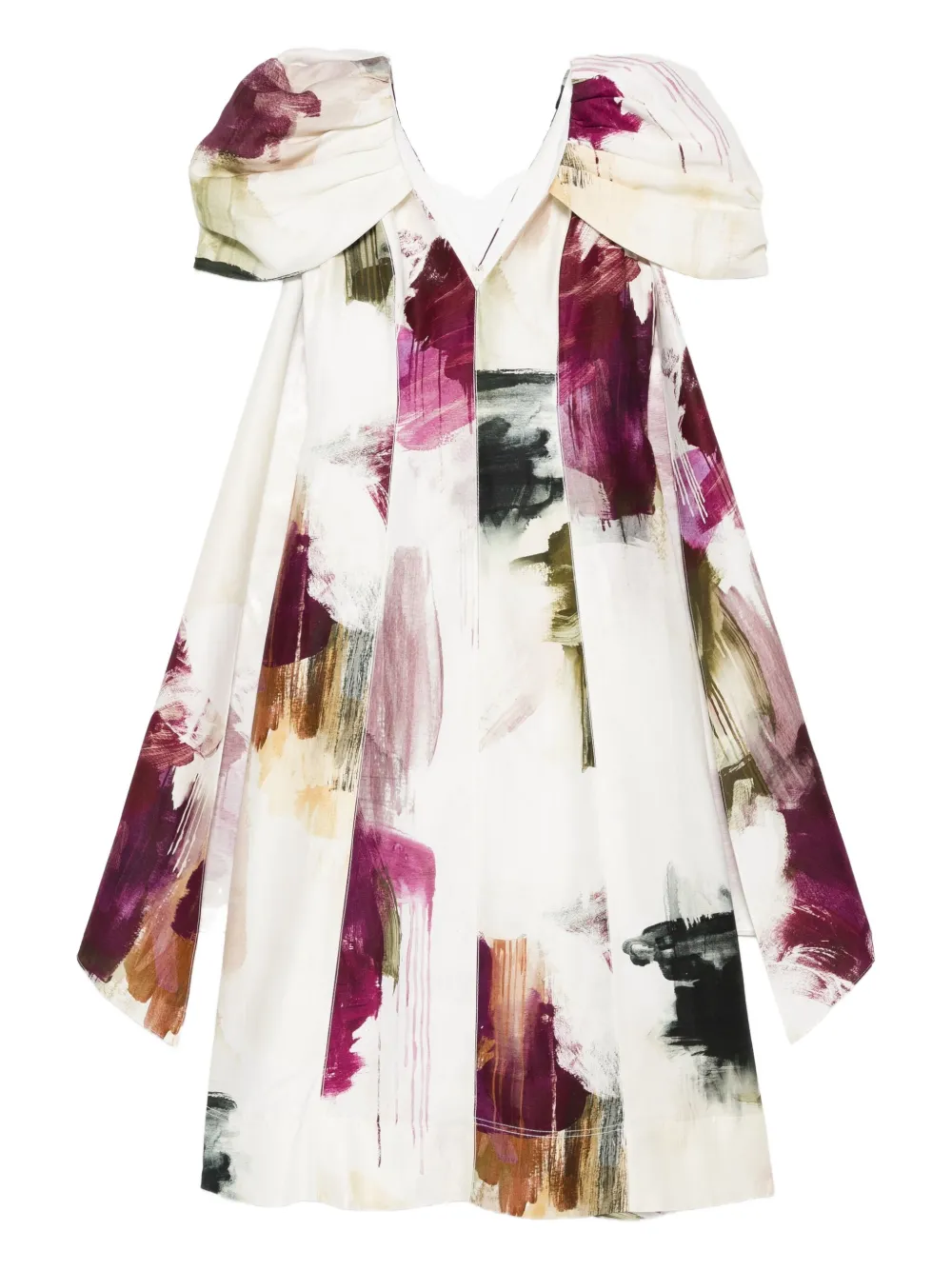 Aje Bisou Ruffled Midi Dress In Multi