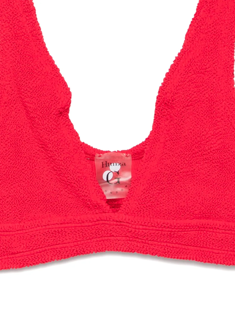 Hunza G Angel Textured-finish Bikini In Red