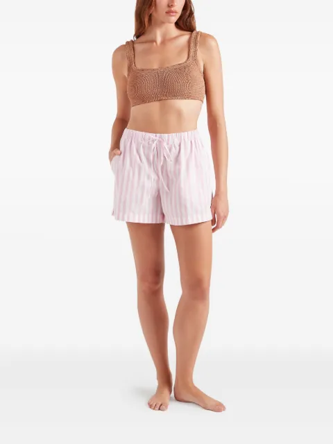 Hunza G randiga shorts med broderad logotyp