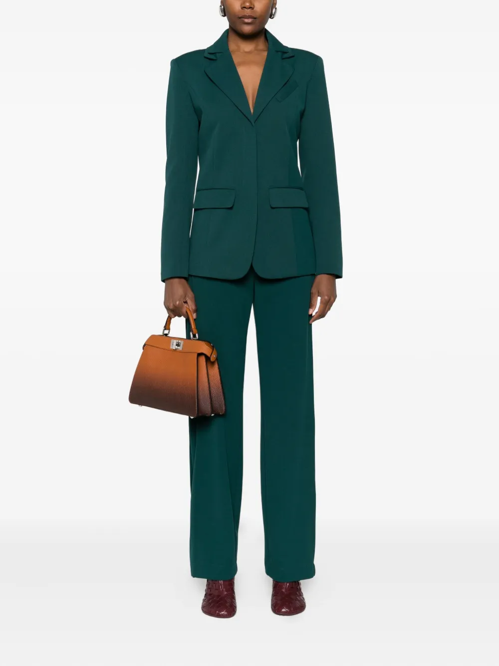 Patrizia Pepe Single-breasted Blazer In Green