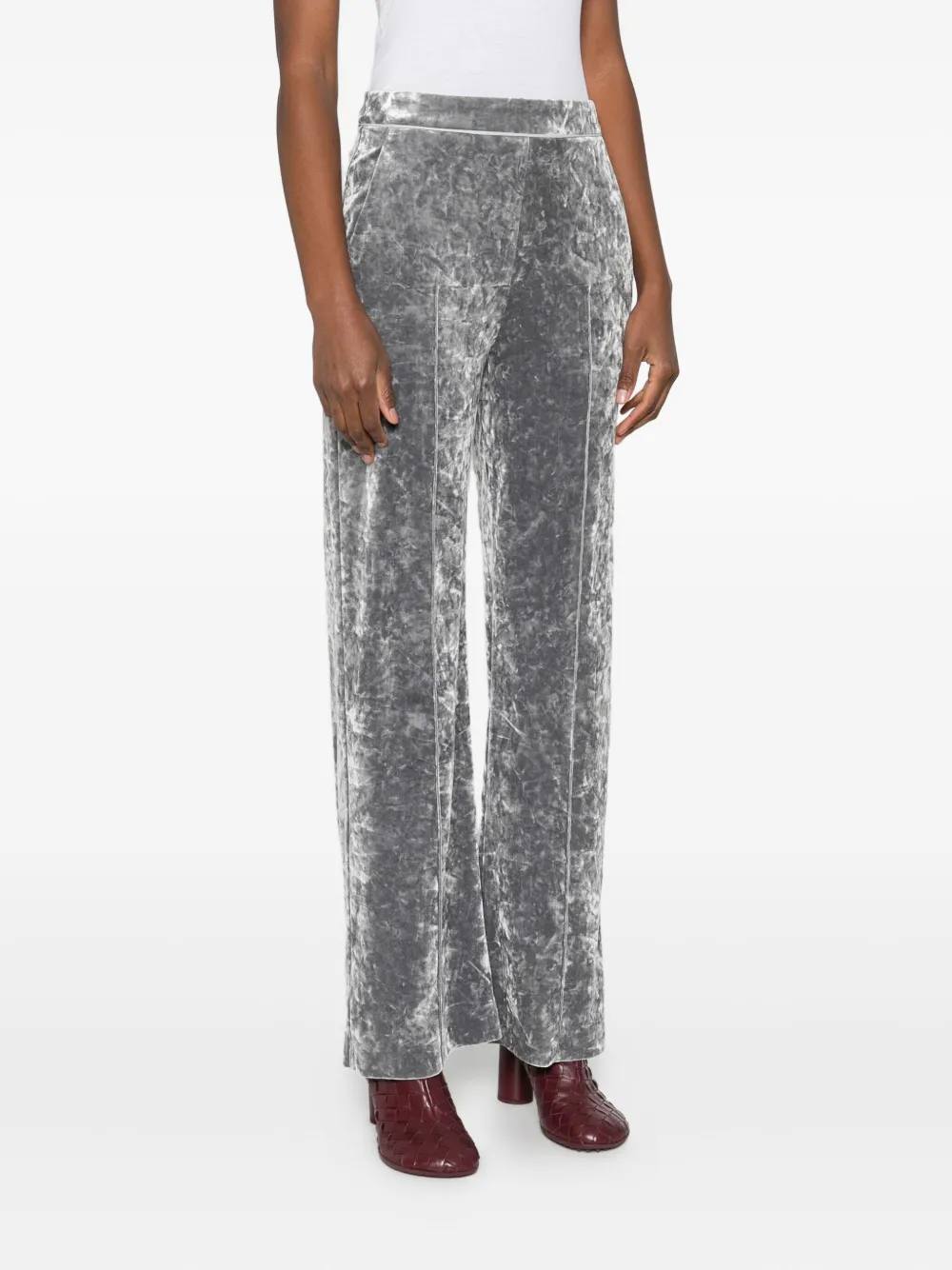 Patrizia Pepe Fluwelen broek Grijs