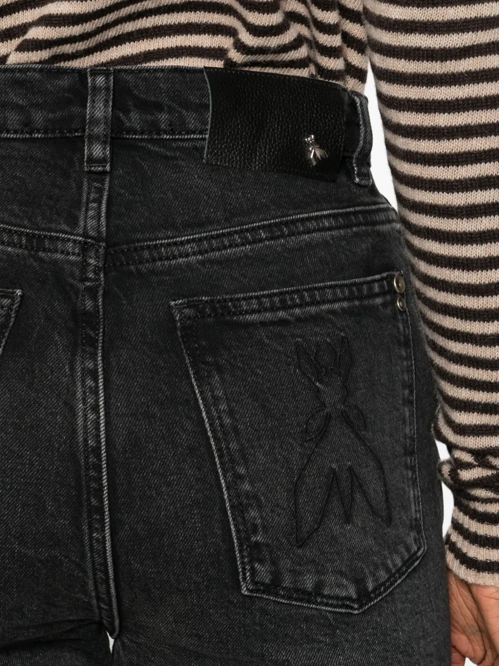 Patrizia Pepe Jeans met logo-applicatie Zwart