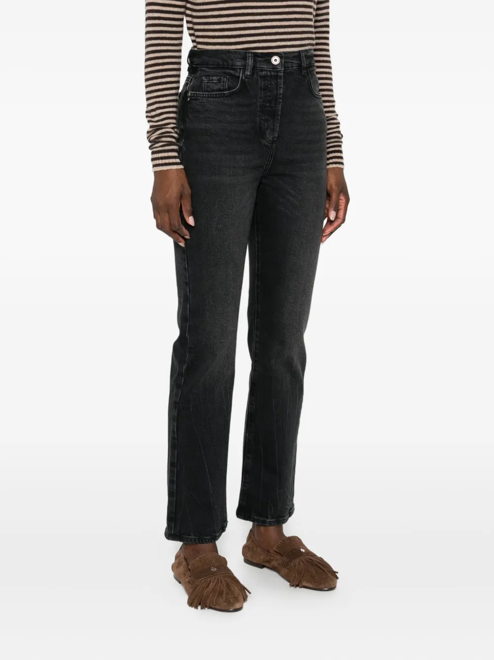 Patrizia Pepe Jeans met logo-applicatie Zwart