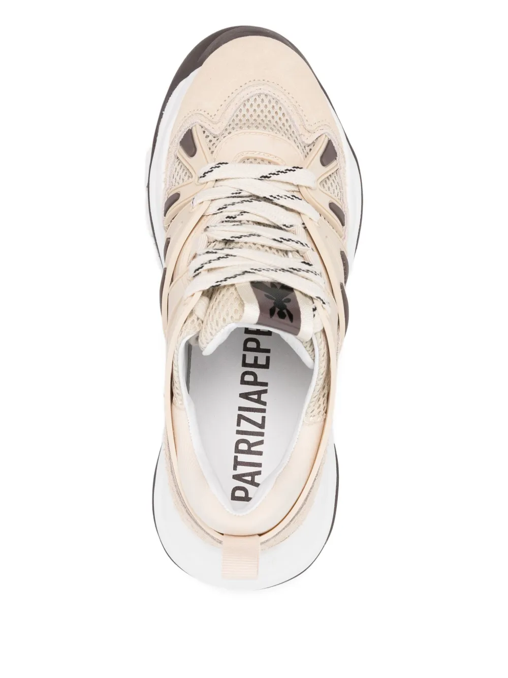 Patrizia Pepe Leren sneakers Beige