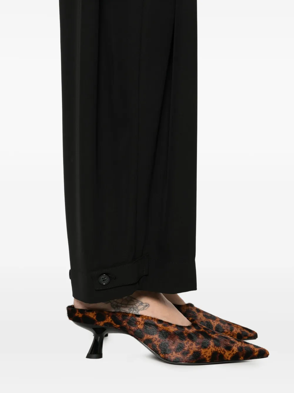 Patrizia Pepe Broek met wijde pijpen Zwart