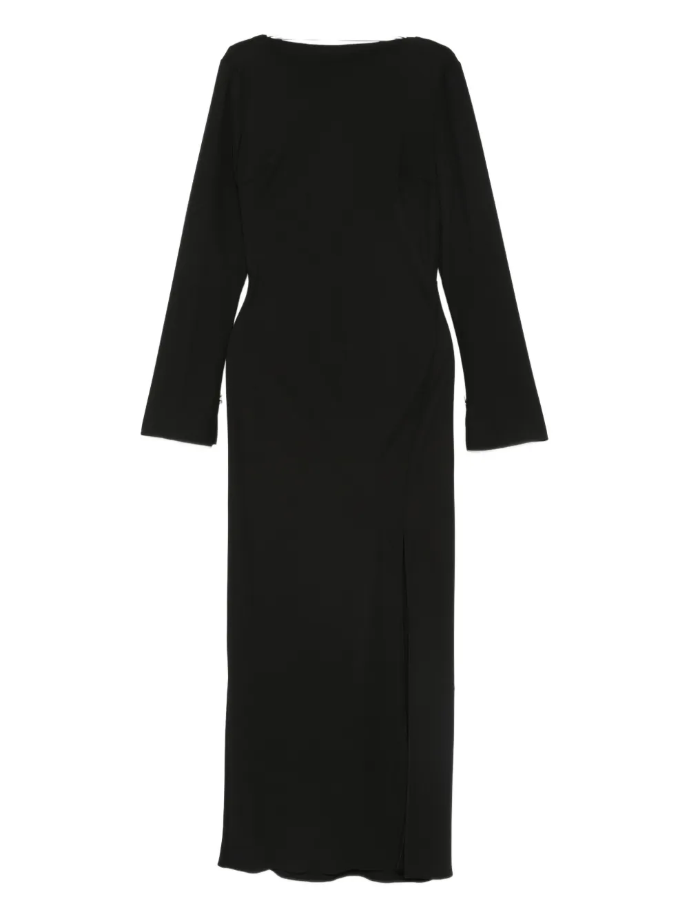 Patrizia Pepe side-slit dress - ブラック Patrizia Pepe side-slit dress - ブラック