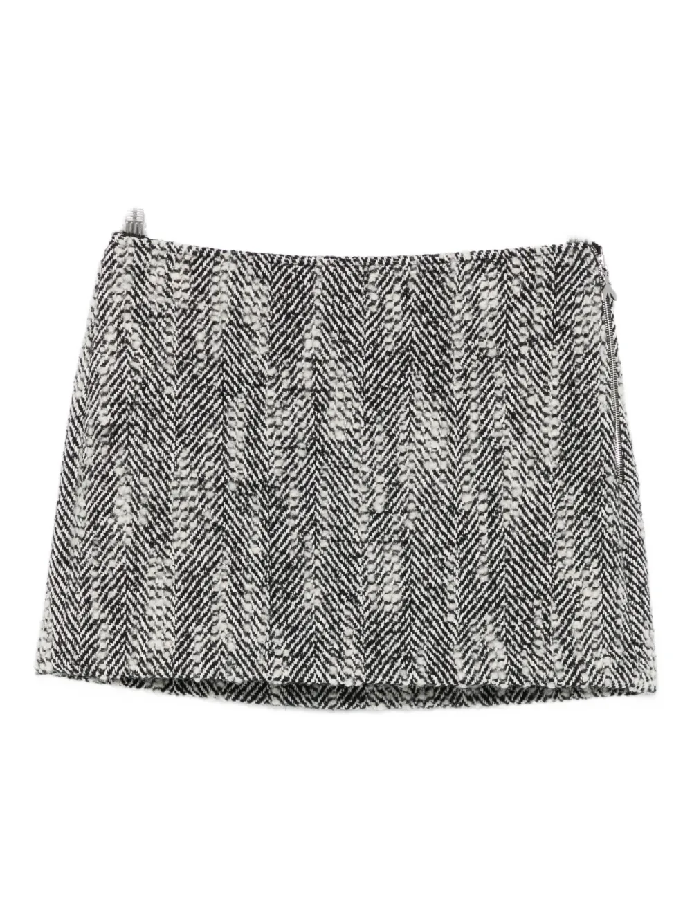 Patrizia Pepe textured mélange mini skirt | Black | Image 1