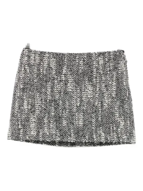 Patrizia Pepe textured mélange mini skirt