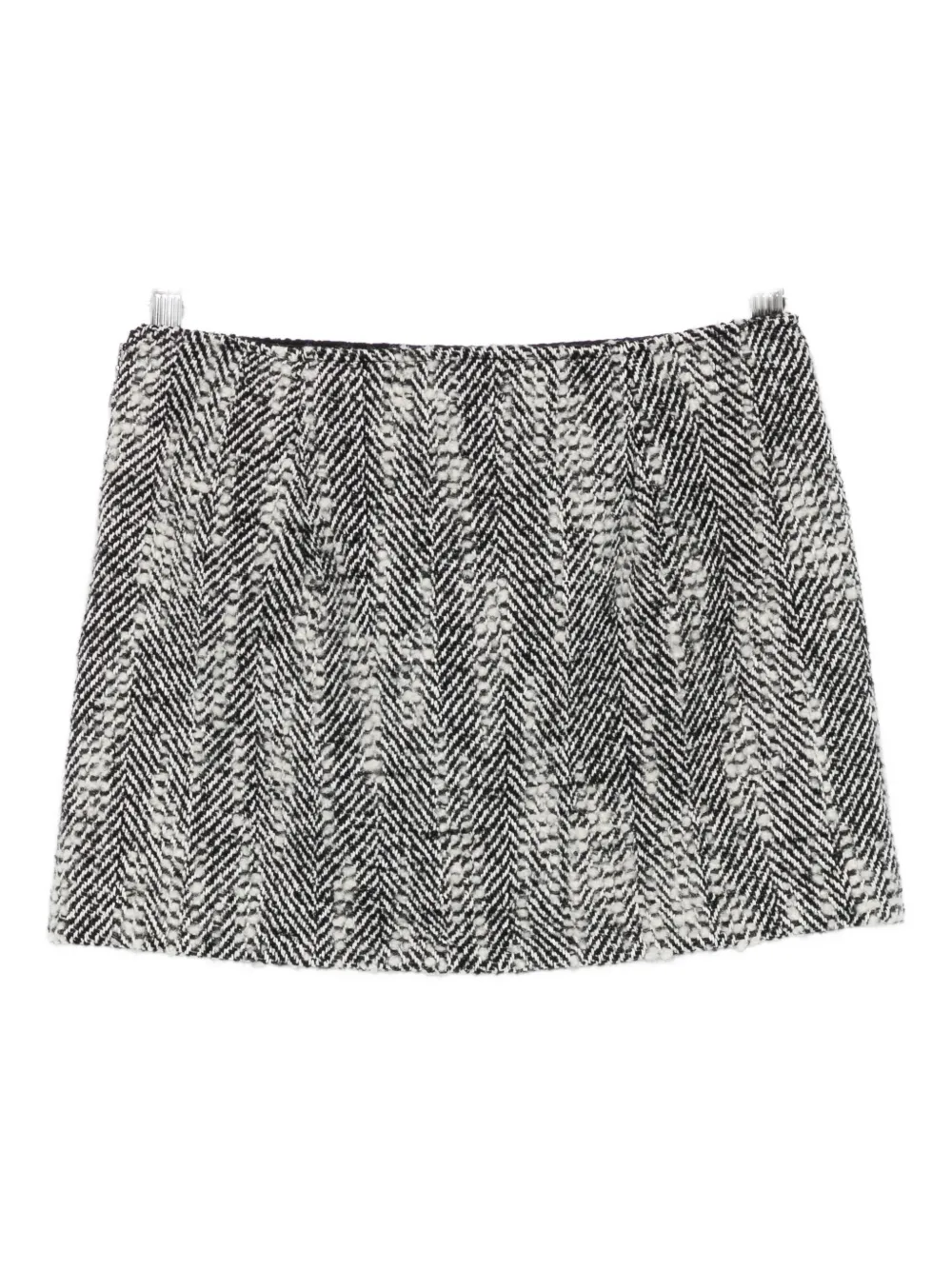 Patrizia Pepe Gemêleerde mini-rok met textuur - Zwart