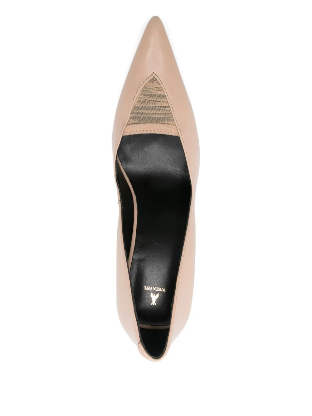 Patrizia Pepe 95mm Leather Stiletto Pumps In Neutral