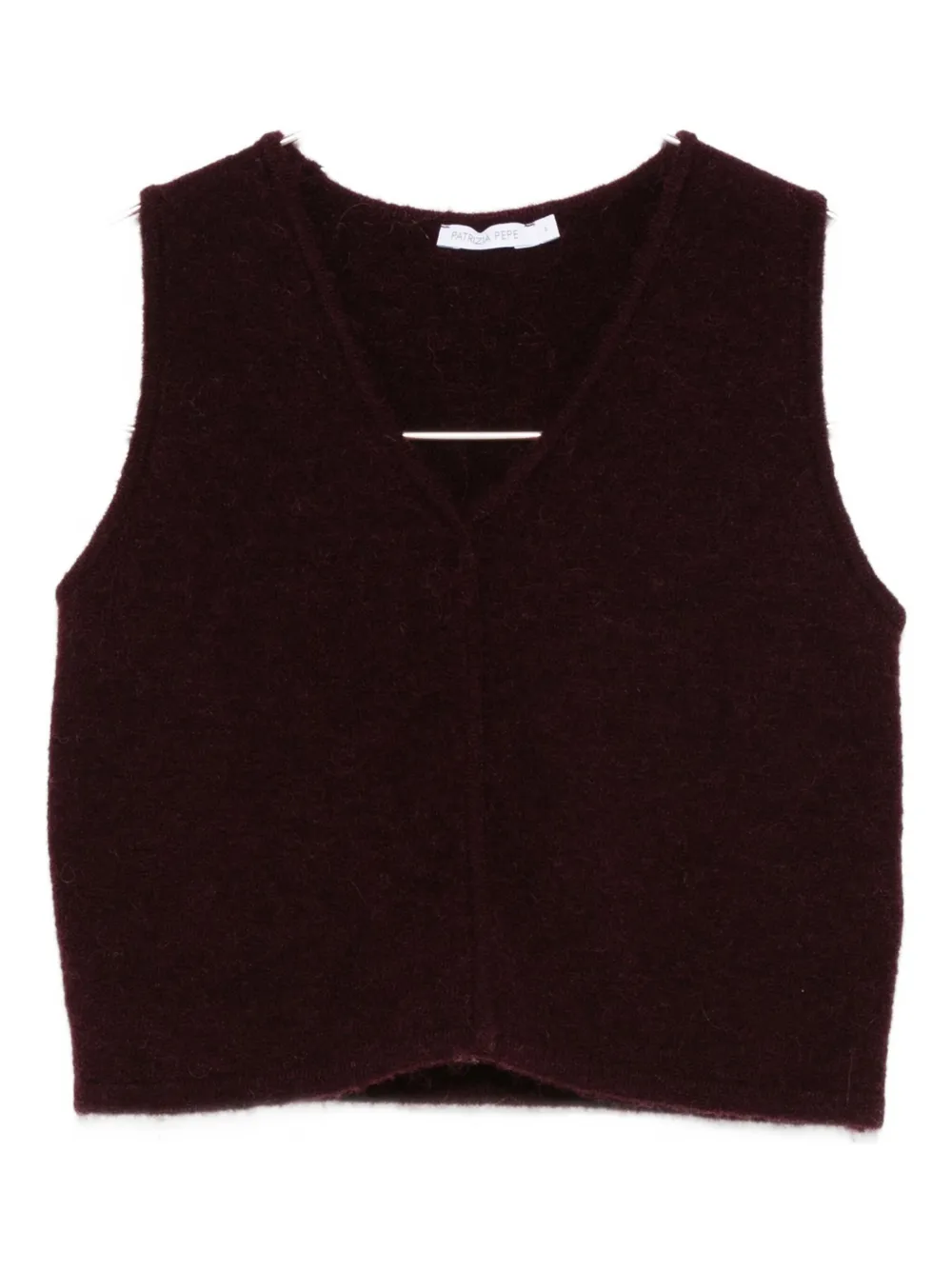 Patrizia Pepe v-neck knitted top - Marrone