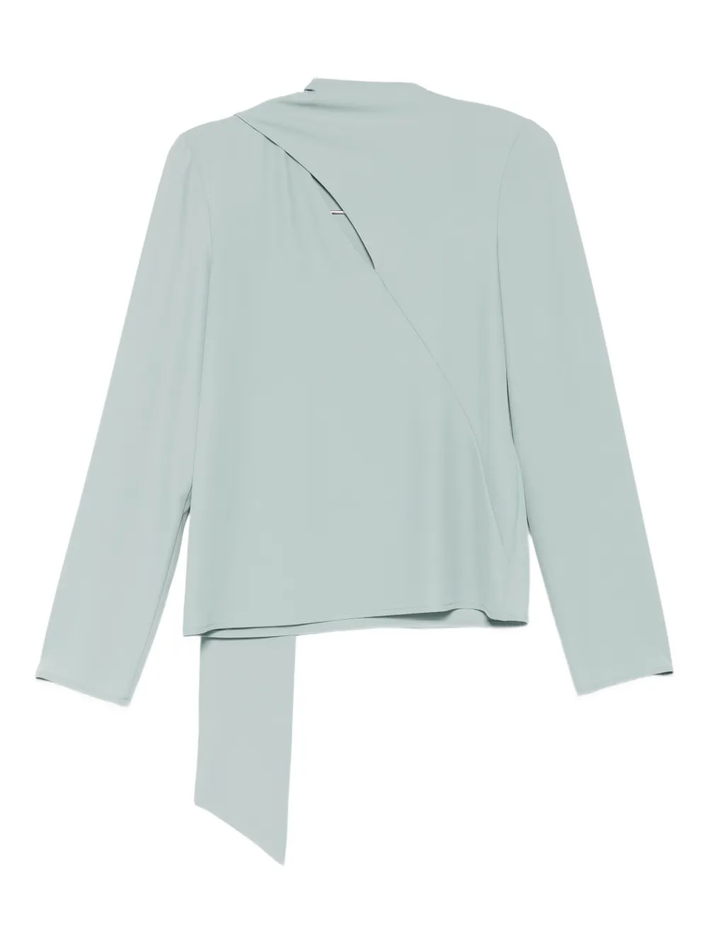 Patrizia Pepe Asymmetric Blouse In Green
