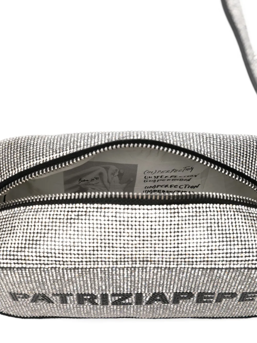 Patrizia Pepe Schoudertas verfraaid met kristallen Zilver