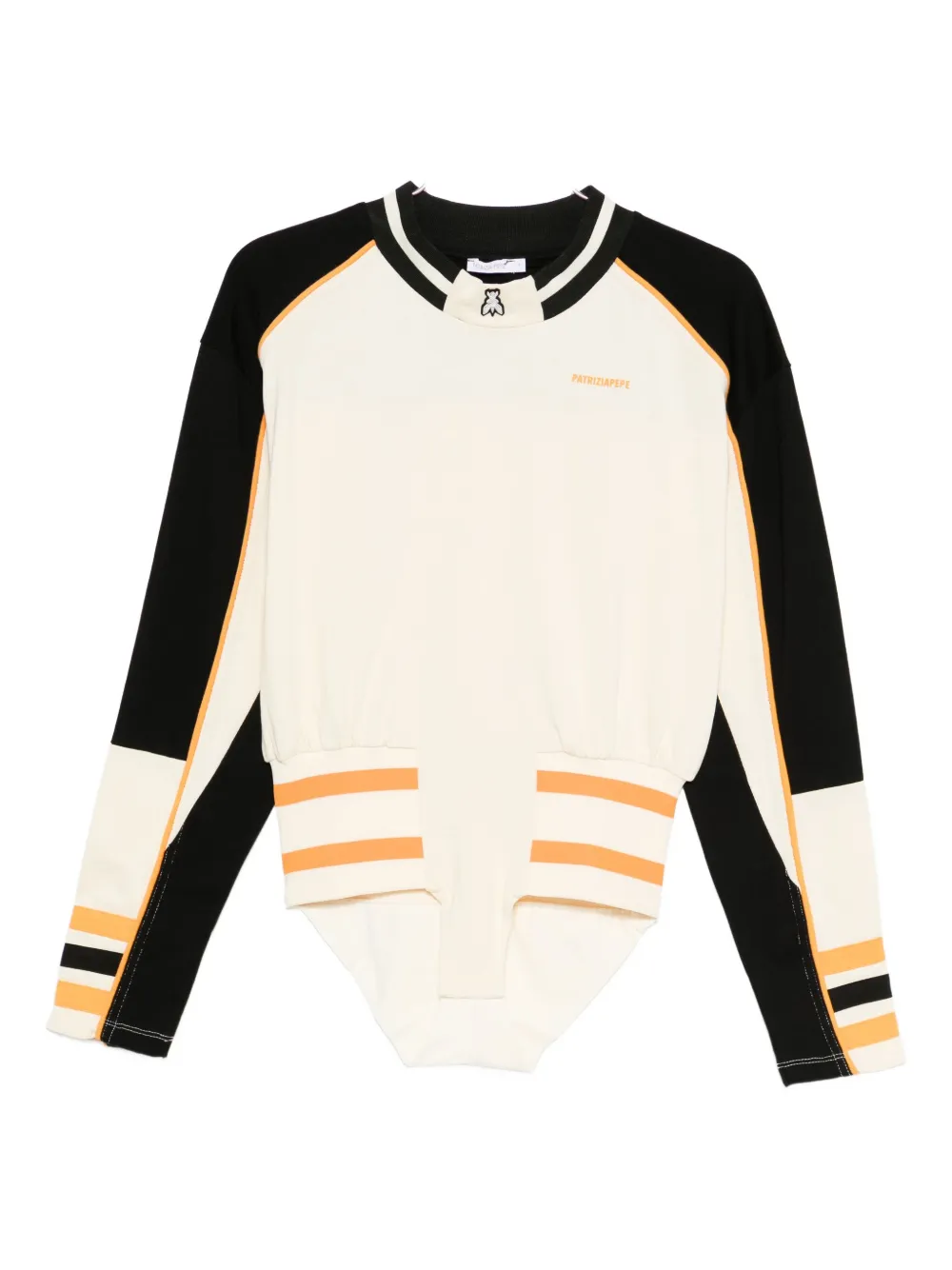 Patrizia Pepe Stripe-detail Top In Neutral