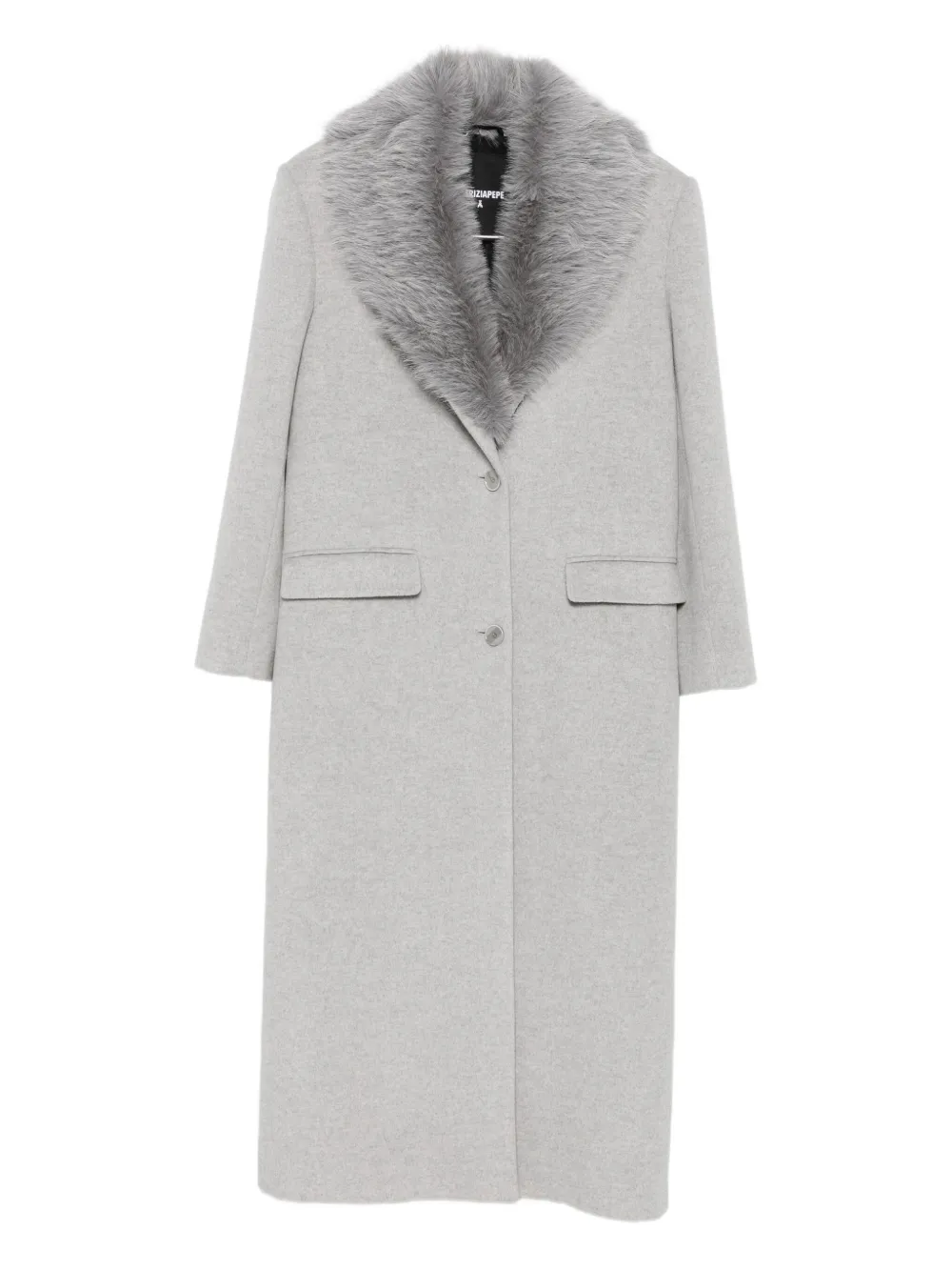 Patrizia Pepe faux fur single-breasted coat | Grey | Image 1