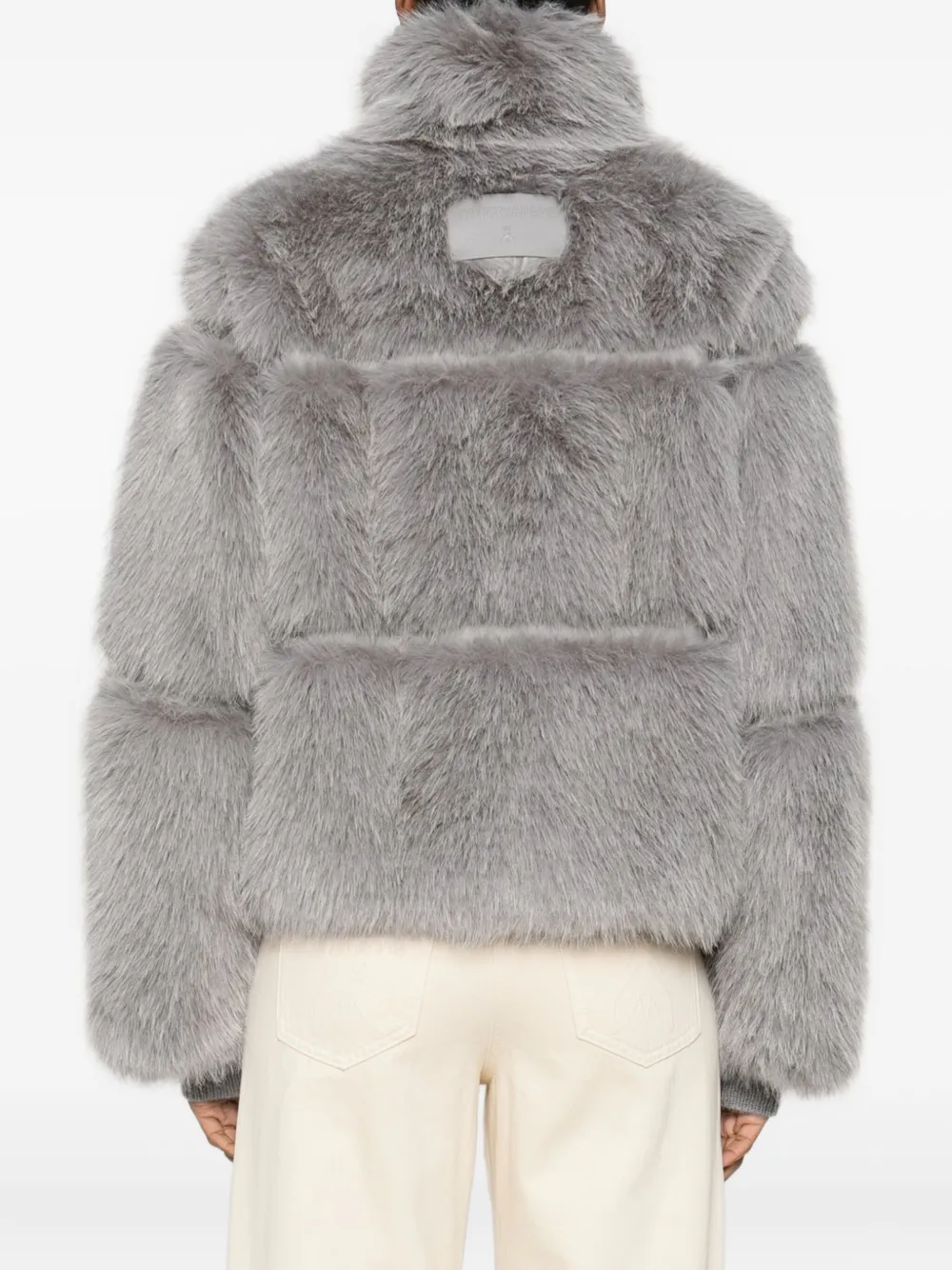 Patrizia Pepe Faux Fur Jacket In Gray