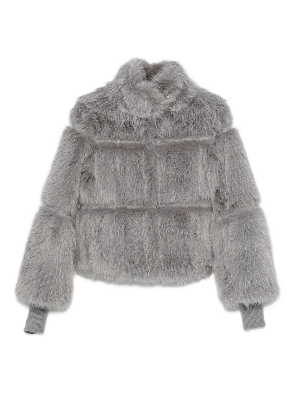 Patrizia Pepe Faux Fur Jacket In Gray