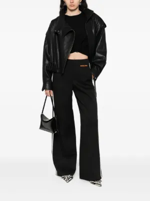 PATRIZIA PEPE ライダース レザージャケット ロングリブ L 本革 PATRIZIA PEPE ライダース レザージャケット ロングリブ L 本革