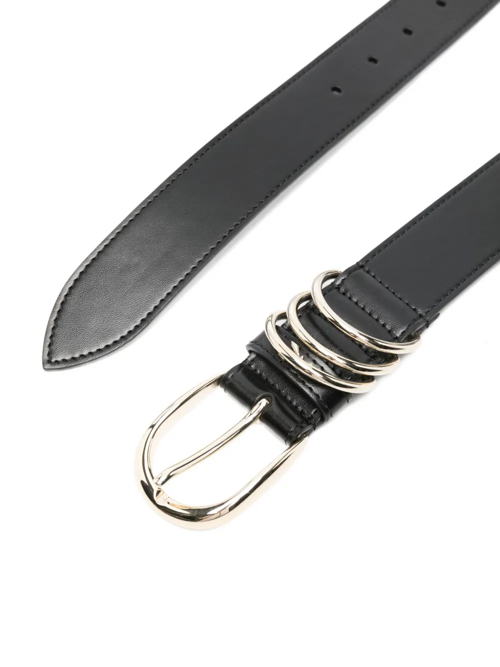 Patrizia Pepe Leather Belt In Black