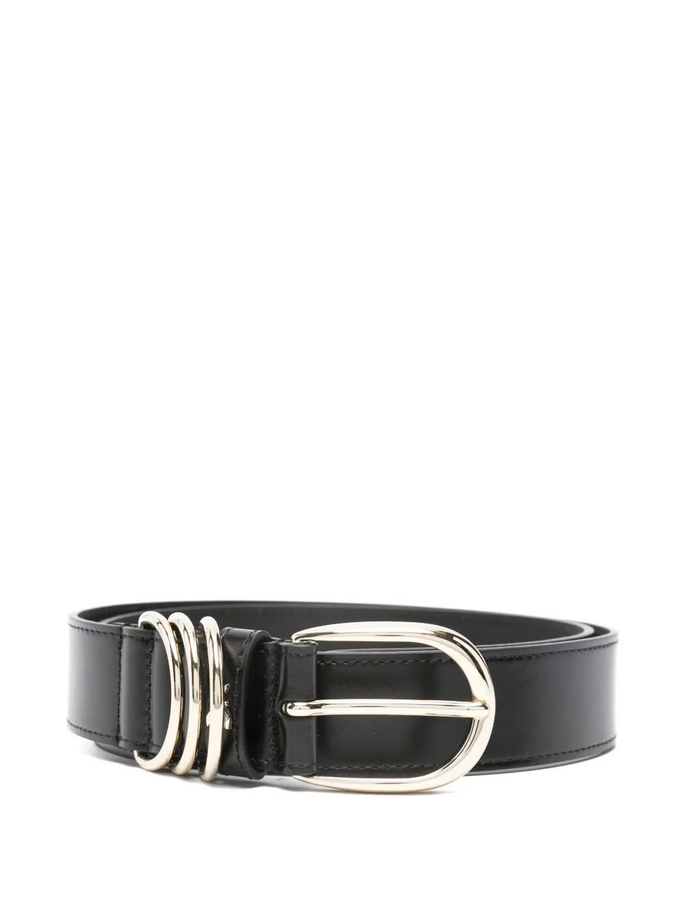 Patrizia Pepe Leather Belt In Black