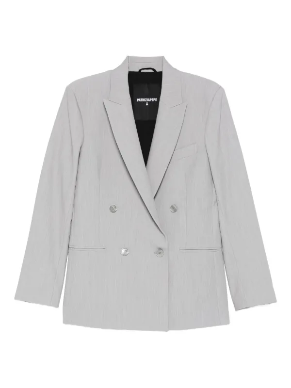 新品同様 PATRIZIA PEPE イタリア製 ジャケット パトリツィアペペ Patrizia Pepe Essential ジャケット | グレー | FARFETCH JP