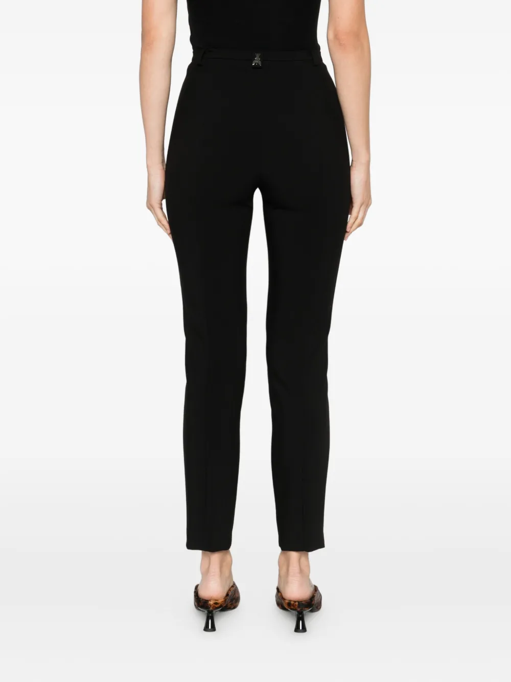 Patrizia Pepe Crepe Trousers In Black