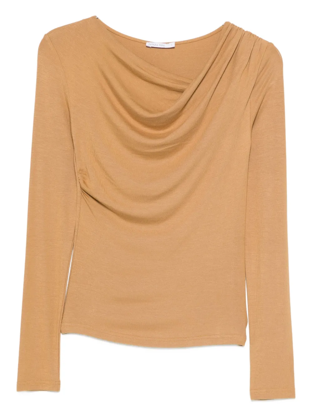 Patrizia Pepe Asymmetrical Blouse In Gold