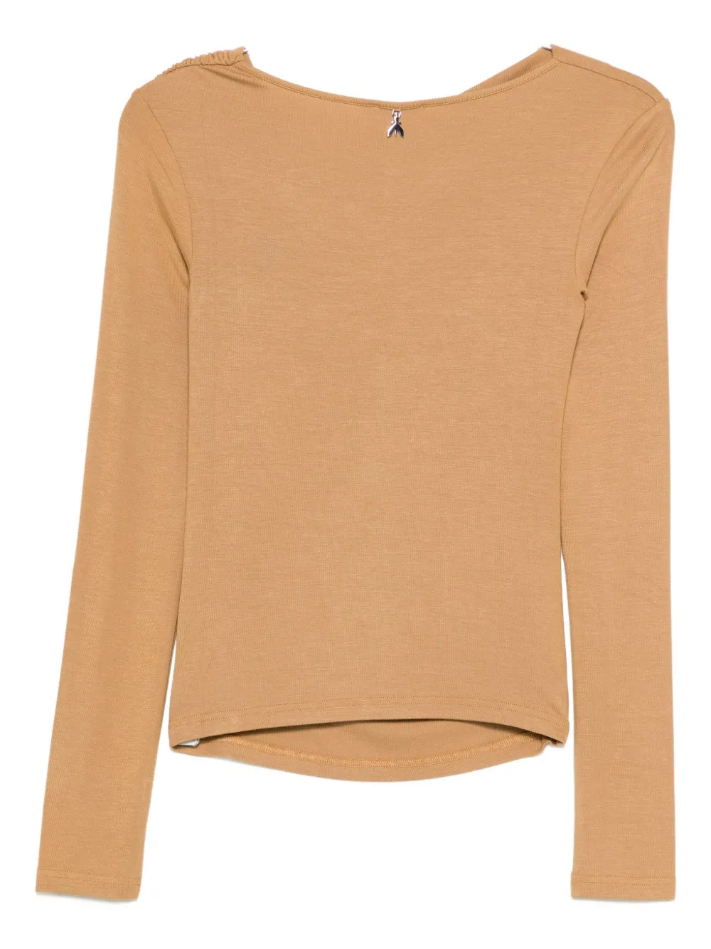 Patrizia Pepe Asymmetrical Blouse In Gold